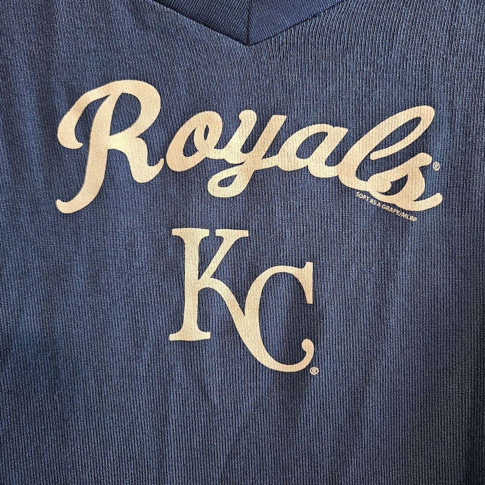 Size Medium Womens Soft as a grape Kansas City Royals blue sweater - Picture 3 of 5